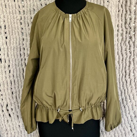 Zara Olive Green Cinched Jacket Size Medium - Picture 5 of 13